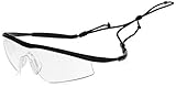 MCR Safety TM110 Tremor Sleek Hingeless Dielectric Safety Glasses with Onyx Frame and Clear Lens [並行