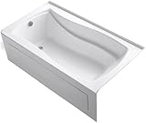 KOHLER K-1229-LAW-0 Mariposa 66-Inch X 36-Inch Alcove Bath with Bask Heated Surface, Integral Apron 