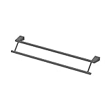 Gatco 4714MX Bleu, 24" Double Towel Bar In Matte Black [並行輸入品]