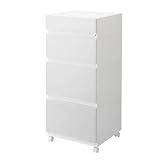 squ+ コレクトケース ワイド深型4段セット SW×MW×LW2 キャスター付き ホワイト SQC-SW+MW+LW2