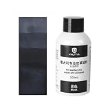 WUTA 100ml レザーダイ レザークラフト用塗料 レザーエッジペイント オイルソファペイント（ブラック、100ml)