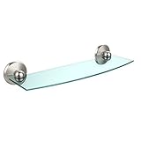 Allied Brass MC-33/18-SN 18' Beveled Glass Shelf Satin Nickel [並行輸入品]