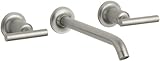 KOHLER K-T14415-4-BN Purist Two-Handle Wall-Mount Faucet Trim, Vibrant Brushed Nickel by Kohler [並行輸