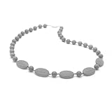 Bitey Beads Silicone Teething Nursing Necklace 32'' (Dim Grey) by Bitey Beads
