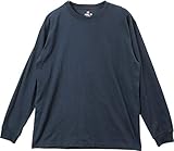 [ヘインズ] Tシャツ カットソー メンズ レディース ユニセックス ビーフィー BEEFY-T 長袖 ロンT 秋 カジュアル 綿100 無地 かっこいい かわいい おしゃれ (H5186) M：ネイビー
