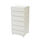 squ+ コレクトケース ワイド浅型6段セット SW×6 キャスター付き ホワイト SNK-18WH