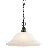 42881OZU Nicholson 1LT Pendant, Olde Bronze Finish and Umber Etched Glass [並行輸入品]
