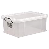 収納ボックス 収納ケース プラスチックケース フタ付き クリアケース 工具収納 文房具収納 透明ボックス 頑丈 防災 (透明, 08)