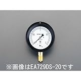 エスコ Ｇ３／８”／１００mm／０－５．０ＭＰａ圧力計（つば付密閉） EA729DT-50