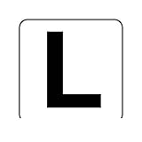 HM79294 アルファベット表示ステッカーL 5枚組 【中】 100×100