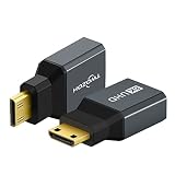 Twozoh 8K Mini HDMIアダプター (2個パック) 2.1 ミニ HDMIオス-標準HDMIメスアダプター コンバーター 8K@60Hz 4K@144Hz 2K@240Hz 適格請求書発行可