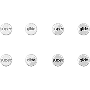 Superglide(Type S) マウスソール for Universal 6mm x 8 マウスフィート [ 強化ガラス素材 ラウンドエッヂ加工 高耐久 超低摩擦 Super Smooth ] - White