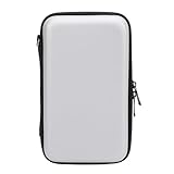 New 2DS XL、2DS LL、New 3DS 3DS用キャリングケース、防水、8ゲームスロット付きハードシェルトラベルバッグ、ポータブルコンソール保護ポーチ (銀)