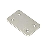 lewu フラット修理プレート ステンレススチール 補強 連結金具 家具の固定板 10個セット (37x60mm)