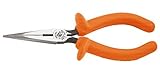 Klein Tools D203-7-INS 7-Inch Insulated Standard Long-Nose Pliers-Side-Cutting [並行輸入品]