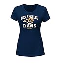NFL LA Rams Womens VFライセンススポーツグループNFLレディース半袖クルーネックTee Greatness Prog、海軍、ミディアム