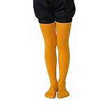 (靴下屋)kutsushitaya キッズ 80デニールスポンディッシュタイツ135cm(125〜145cm) カラシ