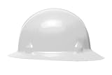 Jackson Safety 3014874 Block Head Full Brim Hard Hat 8 Point Ratchet Suspension - White by Jackson