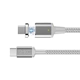 SMKC【 type C → type C 】マグネット USBケーブル 1.8m PD充電に最適！シルバー