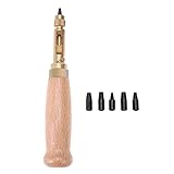 volflashy 自動 ベルト パンチ 交換 可能 ロータリー パンチング ミュート パンチャー 作業 革細工 ツール 6PCS/セット