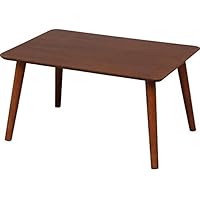 アイリスプラザ テーブル 折りたたみ ウォルナット 幅60×奥行40×高さ32㎝ ローテーブル FTL-0604