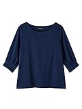 Angeliebe エンジェリーベ マタニティ トップス 授乳口付き 袖 タック ポンチ プル オーバー 産前 産後 対応 妊婦服 フリー ネイビー 21339 21339200