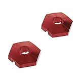 Team Durango TD310399 Hex Alloy Vehicle Part (2 Piece), Red, 15mm [並行輸入品]