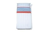 Baby Boum Cotty Blue 100% cotton Patchwork Flat Sheet for Cot Beds (Blues and Red, 120 X 180cm) by B