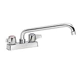 Krowne 11-412L Low Lead Faucet, Deck-Mounted, 4" Centers, 12" Swing Nozzle, NSF [並行輸入品]