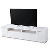 LOWYA （ロウヤ） テレビ台 国産 コードスリット タップ収納 金属フルスライドレール テレビボード AVボード テレビラック 幅177cm 光沢タイプ ホワイト おしゃれ 新生活