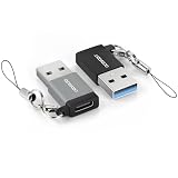 aceyoon USB Type C 変換アダプタ 2個パック 両面 USB 3.1 Gen 2 対応 最大10Gbps 高速データ転送 アダプター ヒモ付き 紛失防止 Type C QC3.0 タイプC メス to USB 3.1 オス Adapter スマホ パソコン ヘッドフォン 外付けSSD などに対応