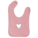 TAFTAN BIB-501 Terry Cloth Bib with Silver Heart Available in 2 Colours by Taftan