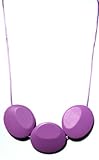 Peacemaker Jewelry Tri-Stone Silicone Teething Necklace (Purple Orchid) by Peacemaker Jewelry [並行輸入品
