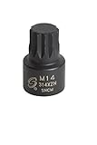 Sunex 314XZN 3/8-Inch Drive M14 Stubby Triple Square Impact Socket [並行輸入品]