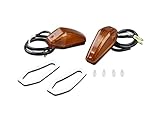 ポッシュフェイス(POSH FAITH) バイク用品 貼り付けウインカー エアロシャープミニタイプ(2個入り) 12V10W電球付 アンバーレンズ 090001