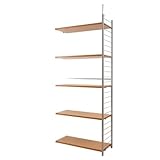 突っ張り壁面間仕切りラック幅88cm　連結用　背板無しタイプ　ナチュラル色　NJ-0201