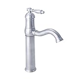 Dyconn Faucet VS1H08-BN Tule Vessel/Bar/Bathroom Sink Single Handle Faucet, 12.5, Brushed Nickel by 