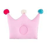 （なないろ館）ベビー まくら 王冠 新生児 赤ちゃん 枕 ドーナツ 絶壁防止 頭の形 向き癖 出産 祝い ギフト プレゼント Baby Pillow (ピンク)