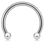[From da Phactory] ボール サージカルステンレス サーキュラーピアス ステンレスシルバー (16G 内径10mm ボール4mm)