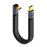 CY Up Angled 240W Type-C USB-C オス-オス USB4 40Gbps 100W 8K フラット スリム FPC データケーブル ノートパソコン 携帯電話用 13cm, UC-002-0.13U-HX