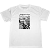 [ＴＵＧＥ９９９９] エドヴァルド・ムンク 叫び モノクロ ドライ Tシャツ 絵画 アート グッズ