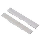 Yibuy 2個入れ ホワイト 天然牛骨 4弦 ギター骨サドル ウクレレギター用 ギターパーツ ホワイト