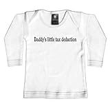 反乱インク赤ちゃん365wls1218パパのリトル税Deduction- 18-24月ホワイトロングスリーブTシャツ