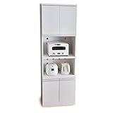 タンスのゲン 食器棚 60幅 収納 コンセント 4口 レンジラック ホワイト 21300031 WH