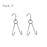 B Blesiya 肉フック2個セット 3フック ステンレススチール 肉処理ブッチャーフック ポットハンガー