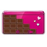 sslink ニンテンドー 3DS 対応 クリア ハード カバー 板チョコレート（ブラウン） ハート スイーツ ミルクチョコレート