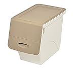 パール金属 キッチンフタ付 ストッカー スリムL ブラウン 【日本製】 HB-2534