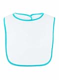 Rabbit Skins Infant Terry Snap Bib (White_Turquoise) (ALL) by Rabbit Skins [並行輸入品]