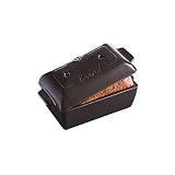 (Charcoal) - Emile Henry Made In France Bread Loaf Baker, 9.4 x 5, Charcoal