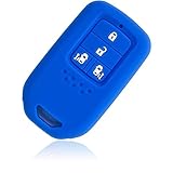 [MALAKO] ホンダ車用 スマートキーシリコンカバー 両側スライドボタン用 4ボタン ホワイト ステップワゴン ステップワゴンスパーダ ハイブリッド フリード フリード ハイブリッド フリード フリード+ ハイブリッド オデッセイ オデッセイ ハイブリッド 傷防止 本田 HONDA 4… (青)
